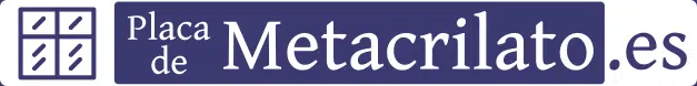 Logo placa de metacrilato blanco